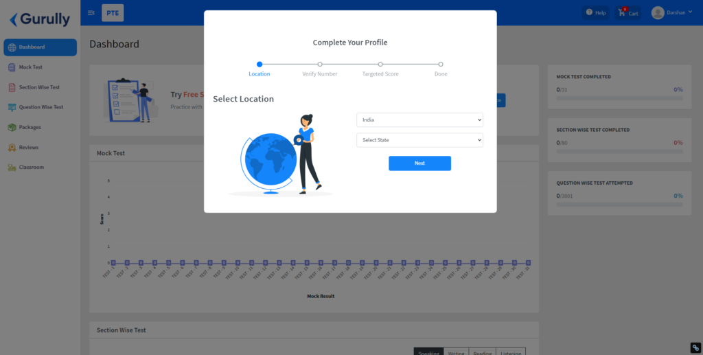 How Gurully Mock Tests Works & Way to avail Free PTE Mock Test
