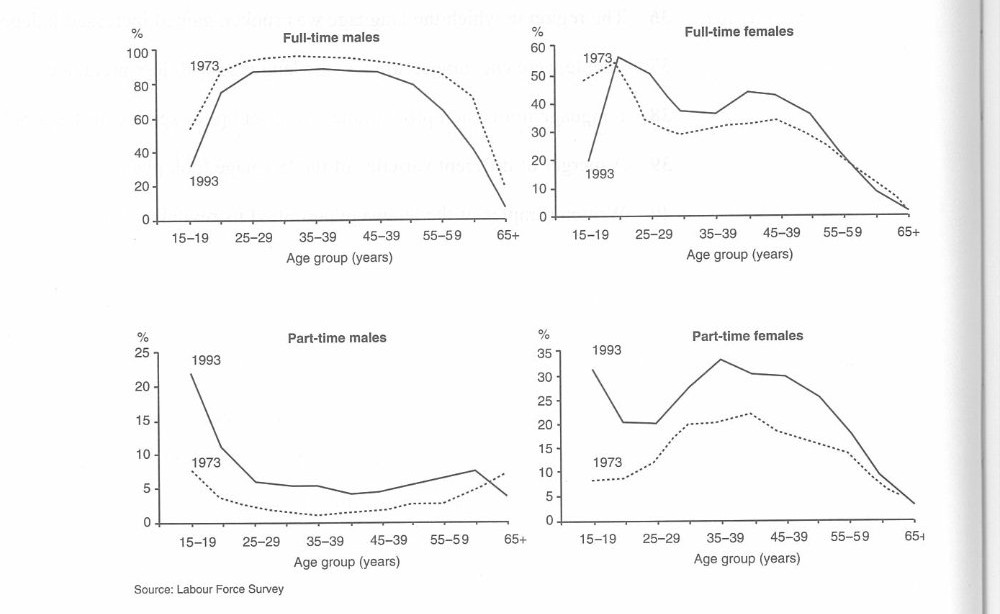 Labour force Survey IELTS Line Graph 4