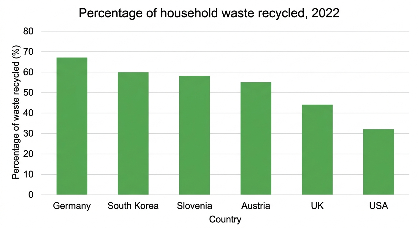 Percentage of household waste recycled -Question 10